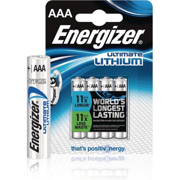 Energizer Enlithiumaaap4 Ultimate Lithium Batterijen Fr3 4-blister