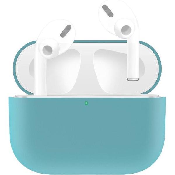 By Qubix - AirPods Pro Solid series - Siliconen hoesje - Turquoise - AirPods hoesjes