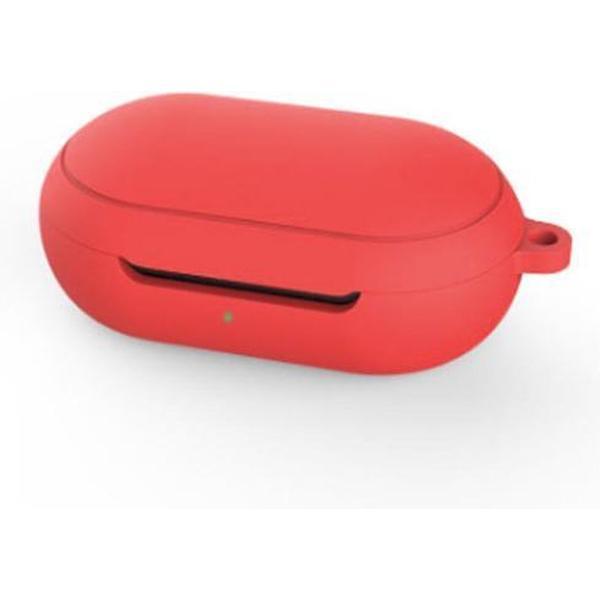 Samsung Galaxy Buds Siliconen Hoesje Rood - siliconen Case Buds