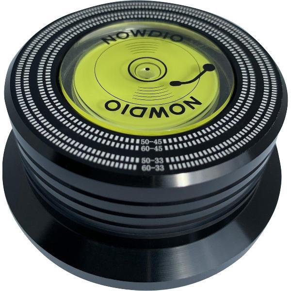 Platenpuck of Aandrukgewicht voor Platenspeler - Zwart 280 Gram - Hifi Record Clamp met Waterpas - Record Clamp - High End Stabilizer voor Draaitafel