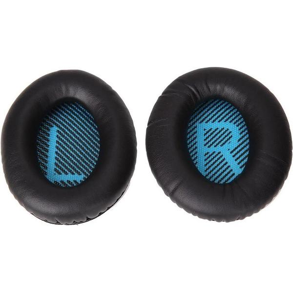 Koptelefoon Oorkussens - Earpads voor Bose QC25 - Koptelefoon Kussens - Zwart met Blauw