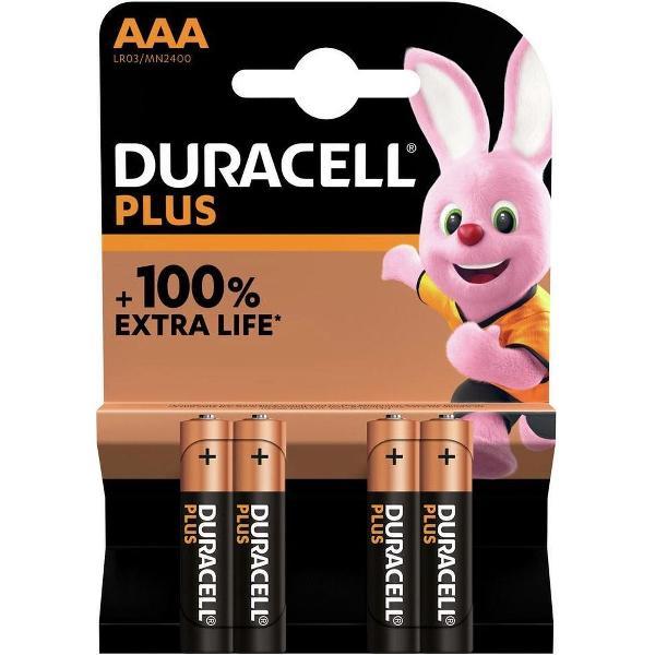 Duracell Alkaline Plus AAA batterij 4 pack