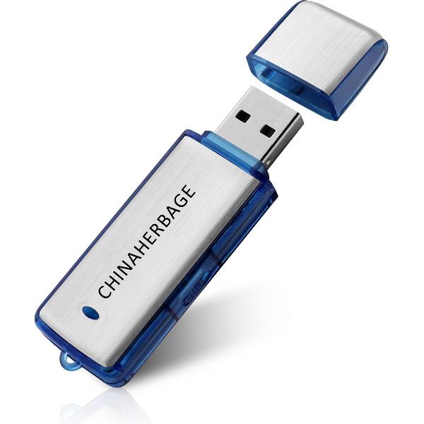 Voice recorder USB Flash 8GB Blauw en zilver