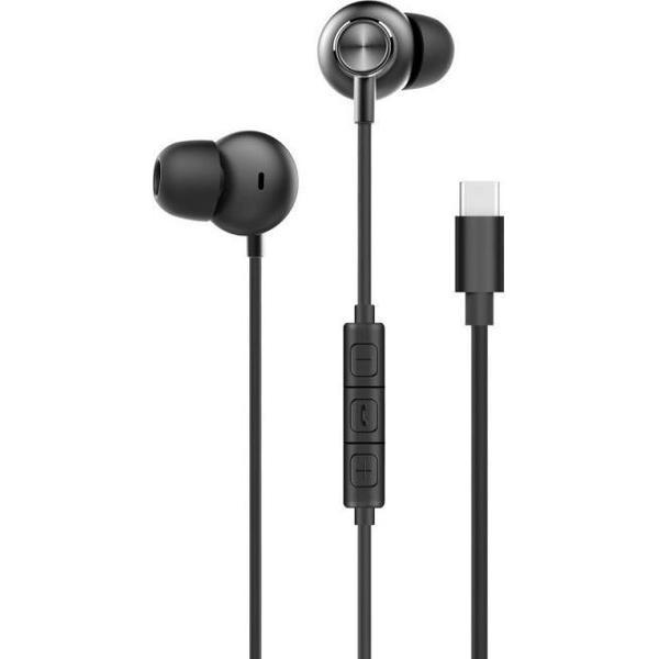 Forever Music Soul Type-C oortelefoon met microfoon zwart