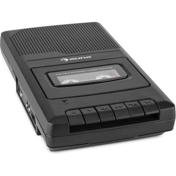 auna draagbare cassetterecorder dictafoon memorecorder
