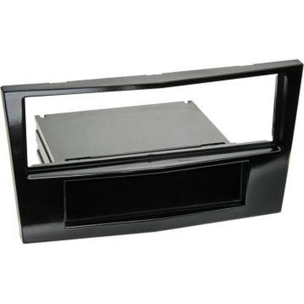 1DIN frame Opel Astra 04-10 Corsa Viv. Piano zwart met knik
