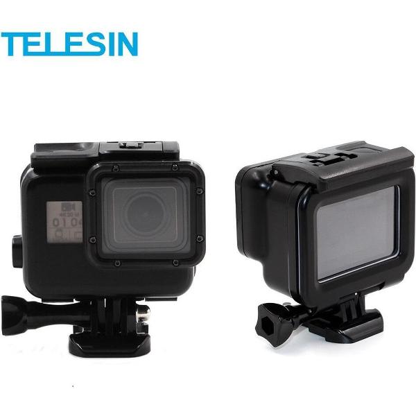 PRO SERIES Waterproof Housing Case + Clear Touchable Backdoor voor GoPro (2018) / 5 / 6 & 7 BLACK - Zwart