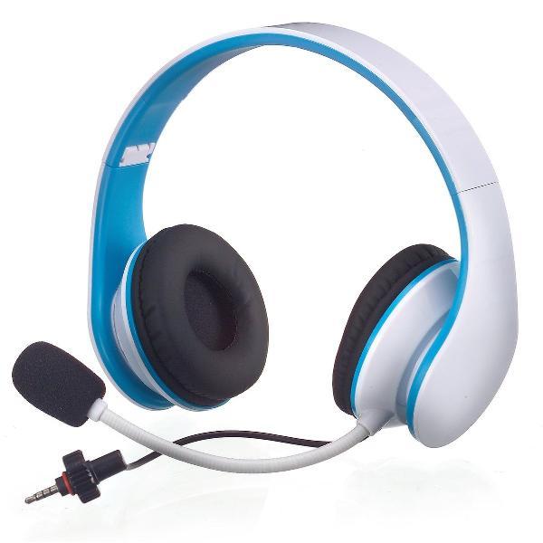 BbTalkin white stereo koptelefoon met boommicrofoon