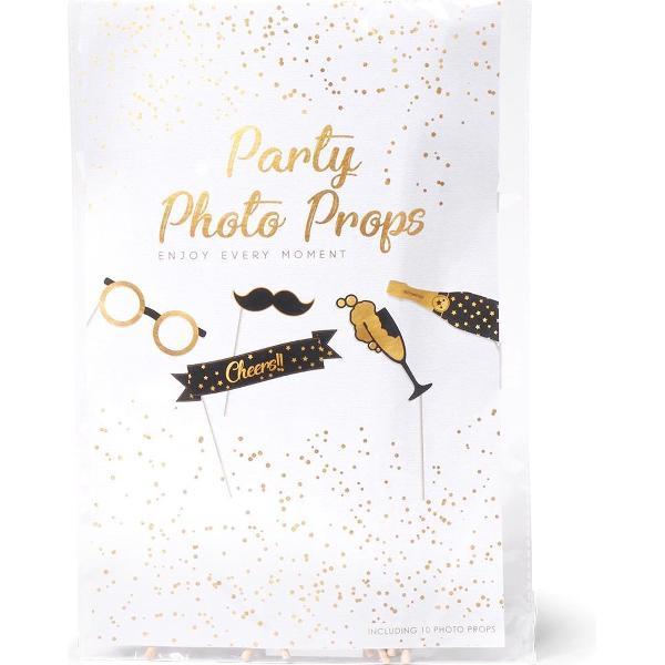 Foto rekwisieten / Photo props cheers - zwart / goud
