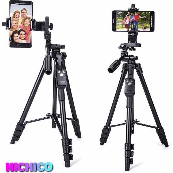 Super Smartphone Tripod Camera Statief 128 Cm Inclusief Bluetooth Remote Shutter – HiCHiCO