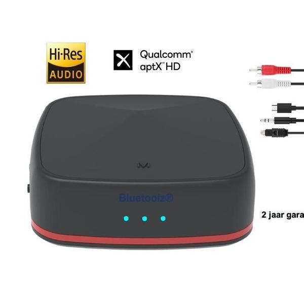 Bluetoolz® BTJR-BC05 | Bluetooth 5.0 High Res Audio zender en ontvanger (aptxHD) | zwart | met Qualcomm CSR 8675 | 2 jaar garantie