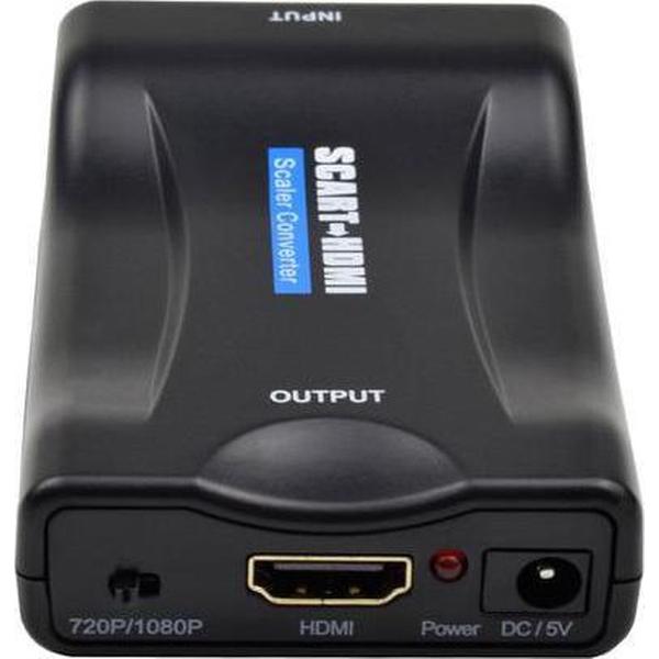 NÖRDIC SGM-101 Scart naar HDMI omvormer en schakelaar, FullHD 1080P, Zwart