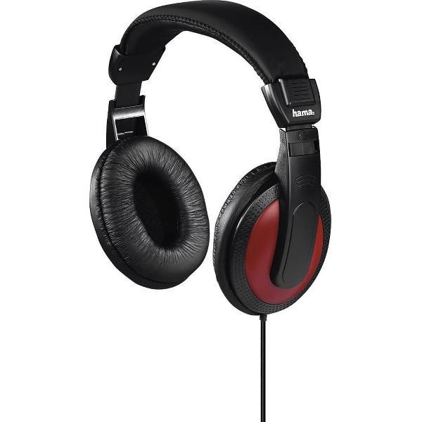 Hama Basic4Music HiFi Over Ear koptelefoon Zwart, Rood