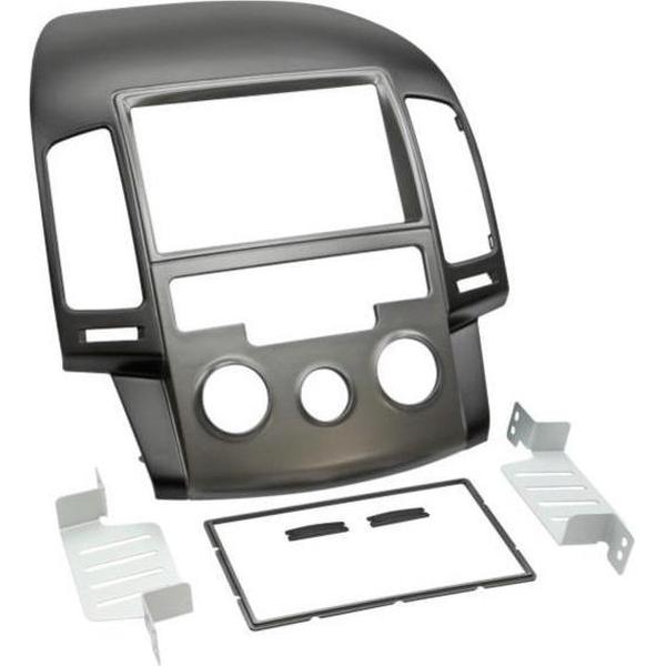 2-DIN paneel HyundaI I30 2008- met handmatige klimaatcontrol zwart