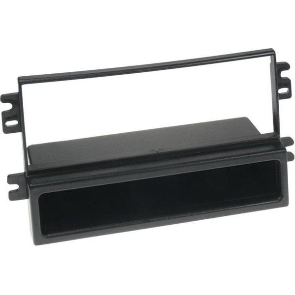 1-DIN Paneel met aflegbakje. Kia Carens II 2002 > Kleur: Zwart