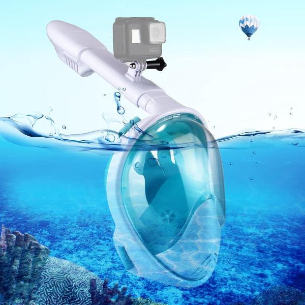 PULUZ 260mm Buis Watersport Duikuitrusting Volledig Droog Snorkelmasker voor GoPro NIEUWE HELD / HERO6 / 5/5 Sessie / 4 Sessie / 4/3 + / 3/2/1, Xiaoyi en Andere Actiecamera's, L / XL-maat (Groen)