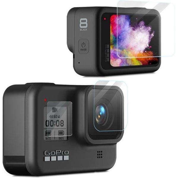 Voor GoPro HERO8 Zwarte Cameralens HD Beschermfolie + Lcd-scherm HD Screenprotector