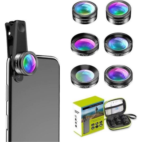 APEXEL Universele 6 in 1 Smartphone Camera Lens