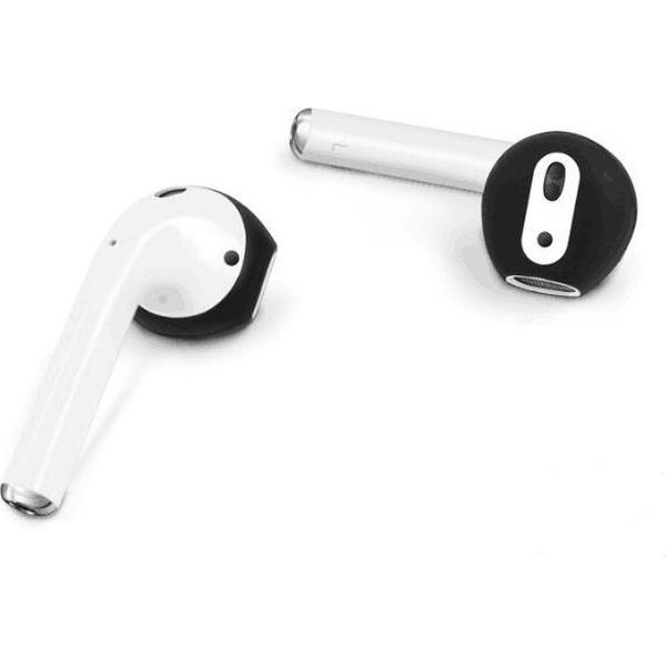 Oortips voor Airpods 1 & 2 - Airpods Eartips - Anti Slip Oordopjes - Siliconen Oortip - Zwart - 1 Paar - Airpods bescherming - Airpods hoesje - Airpods oortjes verzachten - Geen irritatie - Apple Airpods - Telefoon accessoires - Oortjes