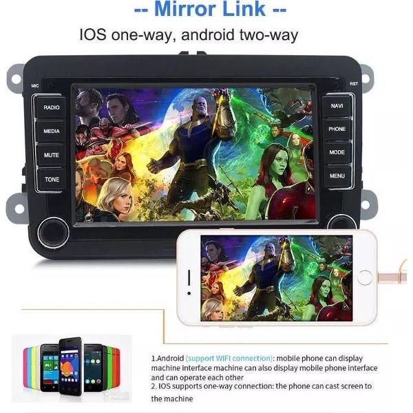 Android 8.1 navigatie 7 inch voor Volkswagen Seat and Skoda RNS 510 RNS 315 RNS 310 RCD 315 RCD 310 ORIGINELE PASVORM