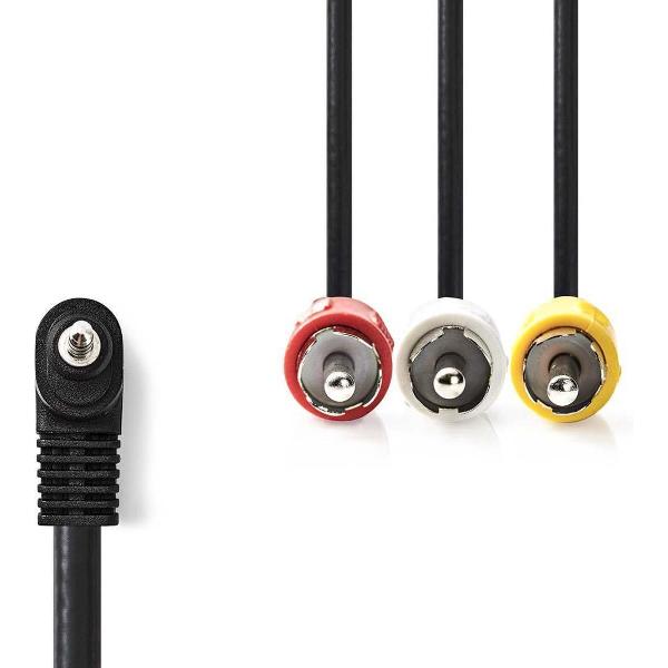 Nedis CVGP22400BK20 3,5 Mm Av-kabel 3,5 Mm Av Male - 3x Rca Male 2,0 M Zwart