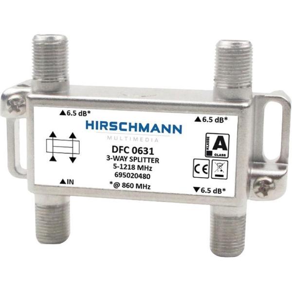 Hirschmann splitter DFC0631 met 3 uitgangen / 6,5 dB / 5-1218 MHz