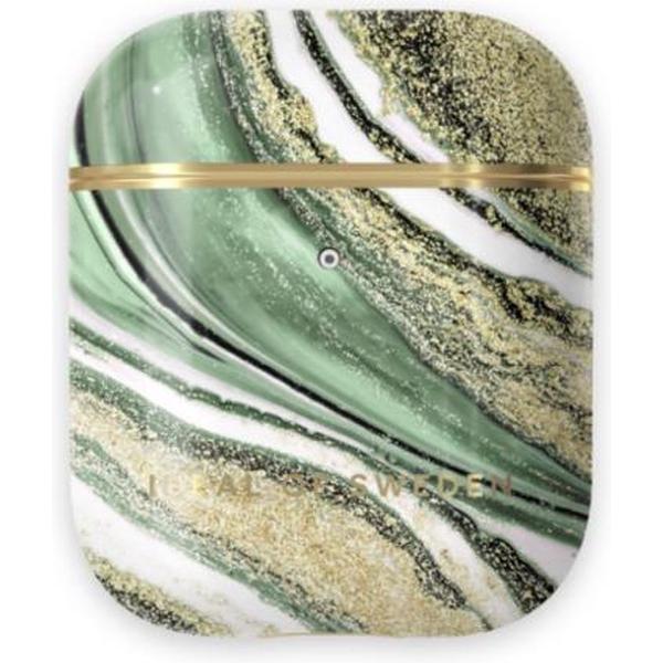 iDeal of Sweden AirPods Case Print voor 1st & 2nd Generation Cosmic Green Swirl