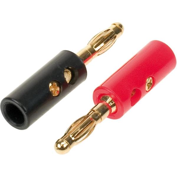 Single Banana plugs 1x red / 1 x black > 10mm ²