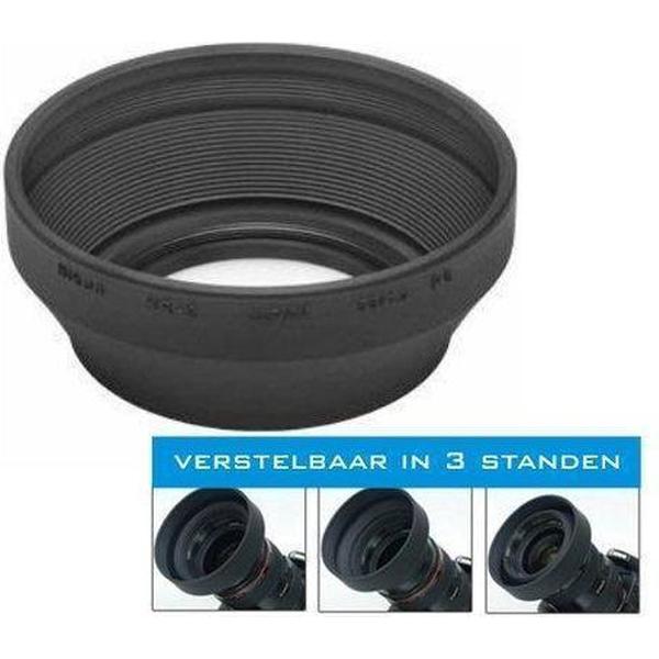 62mm Universele Zonnekap / Lenshood (Rubber) / UwCamera Huismerk