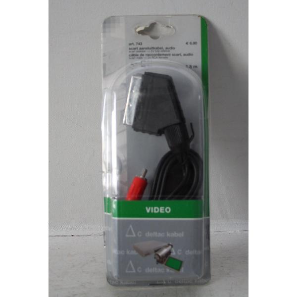 Deltac 743 Scart aansluitkabel, audio 1.5m