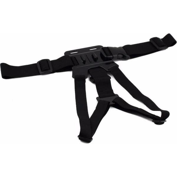 Shop4 - SJCAM SJ8 Borstband - met Quick-release gesp cam-aansluiting Zwart