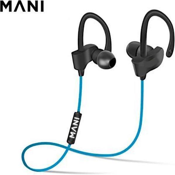 MANI- Bluetooth Oordopjes Draadloos - Geschikt voor Android, Samsung en Apple- In ear oortjes handig voor Hardlopen en Sport- Zwart/Blauw