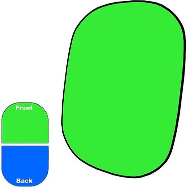 Savage 2-zijdige Opvouwbare Achtergrond 183x213cm (Chroma Groen/ Chroma Blauw)