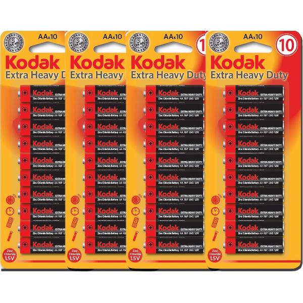 Kodak AA Batterijen Extra Heavy - Penlite - 40 Stuks