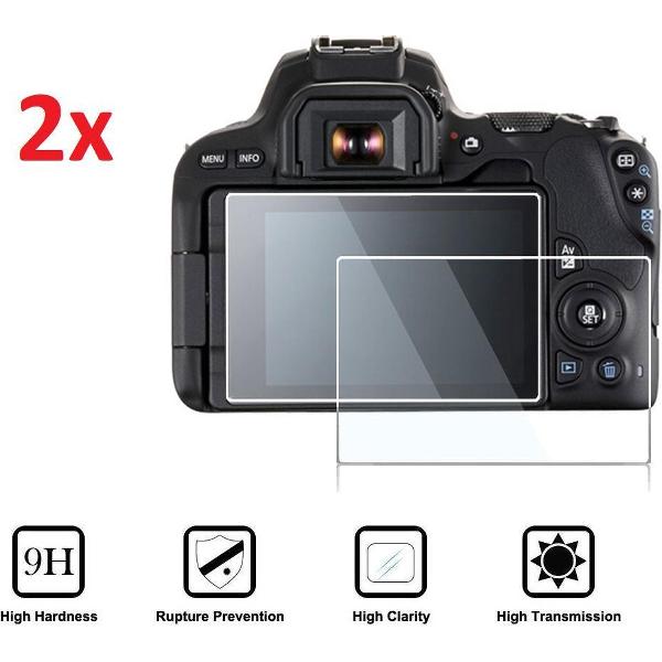 2X Tempered Glass Screen Protector Voor Canon EOS 200D / Rebel SL2 - Ultradun Gehard Glas
