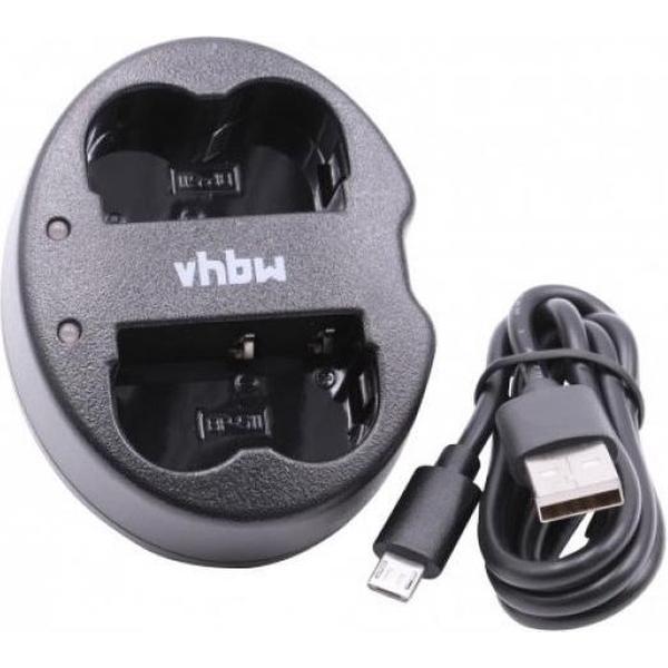 VHBW Camera duo acculader compatibel met Canon BP-508, BP-511, BP-511A, BP-512, BP-514, BP-522 en BP-535 accu's
