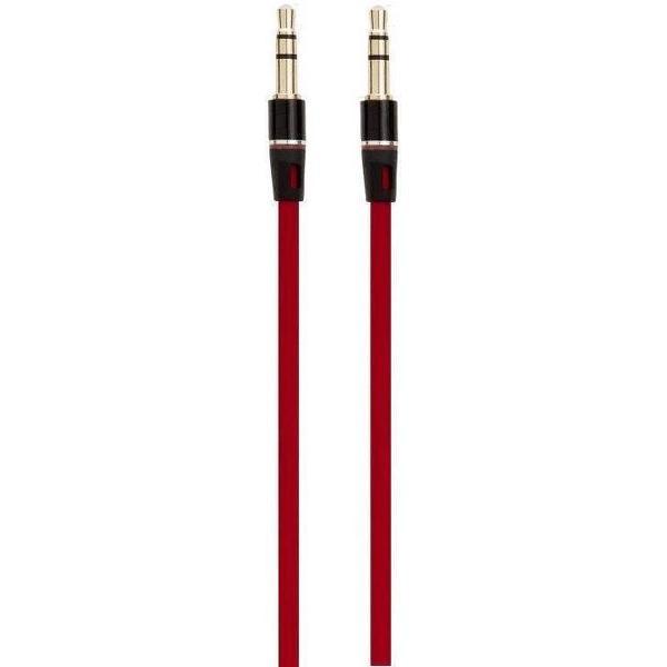 J&S Supply 3,5mm Jack audio kabel - rood - 1,2 meter