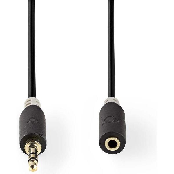 Nedis Stereo audio verlengkabel 3,5 mm male - female 10,00 m zwart