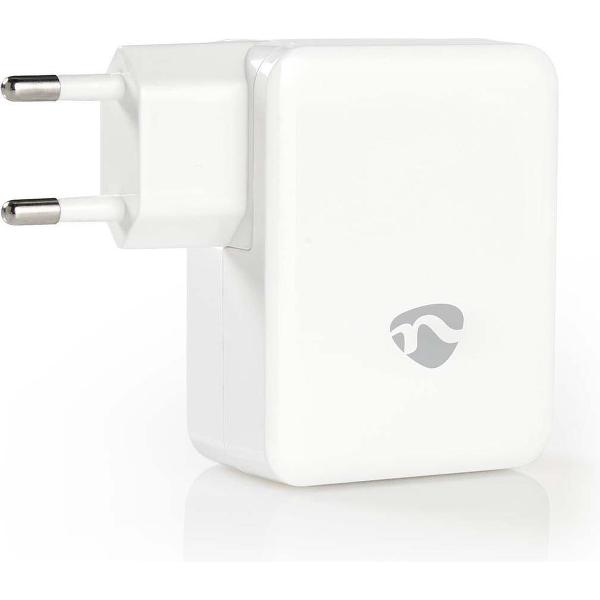 Nedis thuislader met 1 USB-C en 2 USB-A poorten - Smart IC - 4,8A / wit