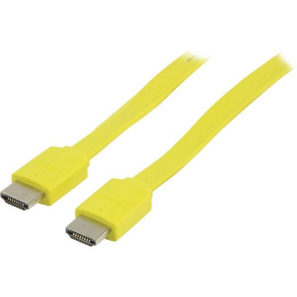 Platte high speed HDMI® kabel met ethernet 2.00 m