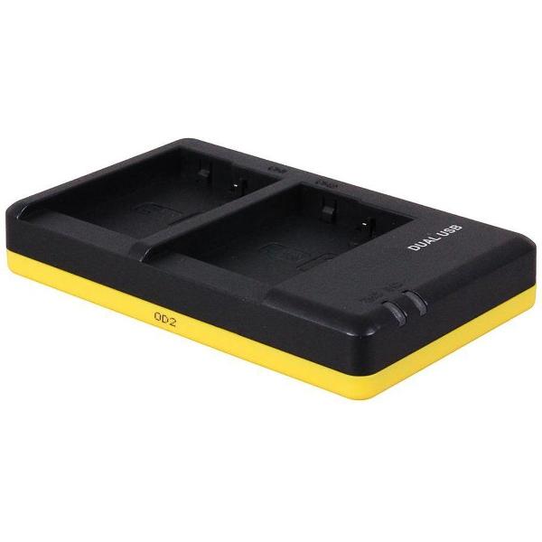 Huismerk Duo oplader voor 2 camera accu's Panasonic DMW-BLC12
