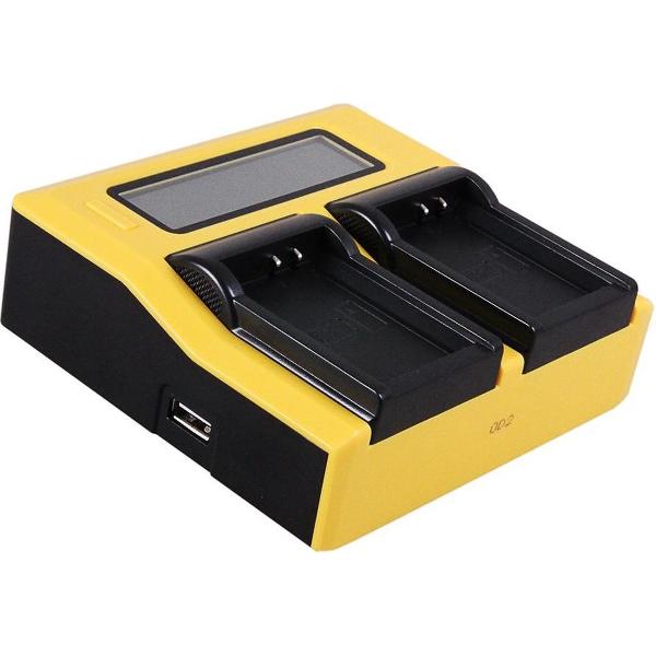 Huismerk Duo oplader voor 2 camera-accu's Canon LP-E10 - met LCD scherm