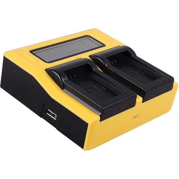 Huismerk Duo oplader voor 2 camera-accu's Sony NP-FW50 - met LCD scherm