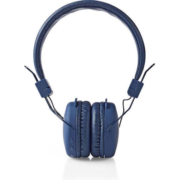 Nedis HPBT1100BU Draadloze Hoofdtelefoon Bluetooth® On-ear Opvouwbaar Blauw