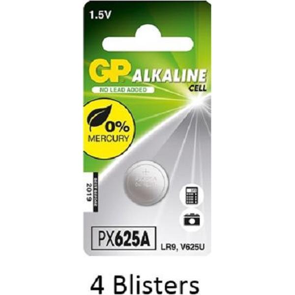 4 stuks (4 blisters a 1 stuks) GP Batteries Alkaline Cell 625A 1.5V