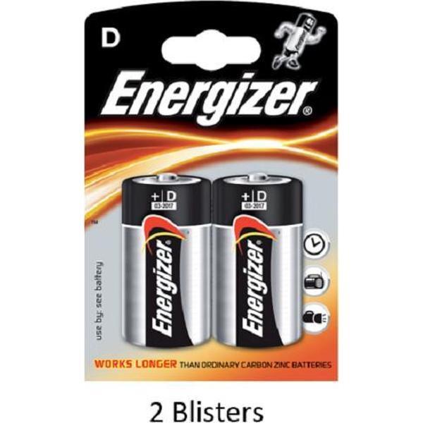 4 stuks (2 blisters a 2 stuks) Energizer Alkaline Power D batterij 1.5V