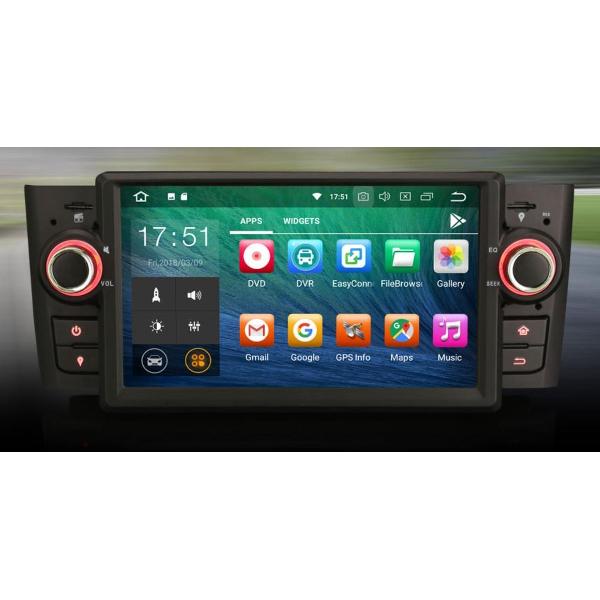 Voltario® 7 “ Autoradio voor Fiat, inclusief navigatie, bluetooth, DVD en Octa core. Systeem Android 8.0 Fiat punto 2005-2009 Linea 2007-2011
