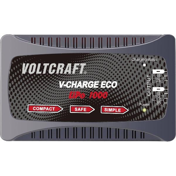 VOLTCRAFT Eco LiPo 1000 Modelbouwoplader 230 V 1 A Li-poly