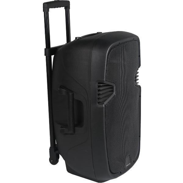 Ibiza Sound HYBRID15VHF-BT Box - Mobiele Accu Luidspreker - USB/ SD & Bleutooth - Draadloze Microfoons - 700 Watt