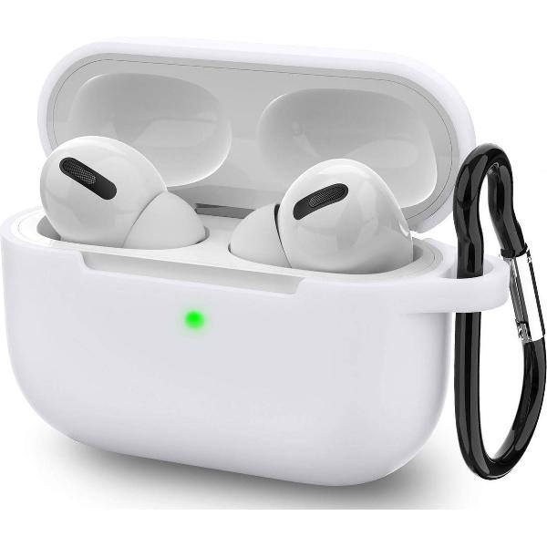 AirPods Hoesje en Airpods Case Hoesje voor Apple Airpods Pro - Airpods Hoesje Siliconen Case - Wit